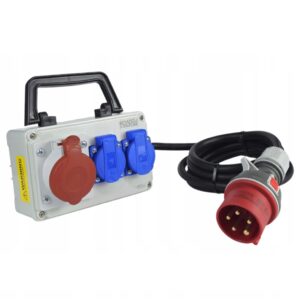 Adapteris no 380V uz 220/380V Rozete 16A5P ligzdas 2x220V 1x380V 1m