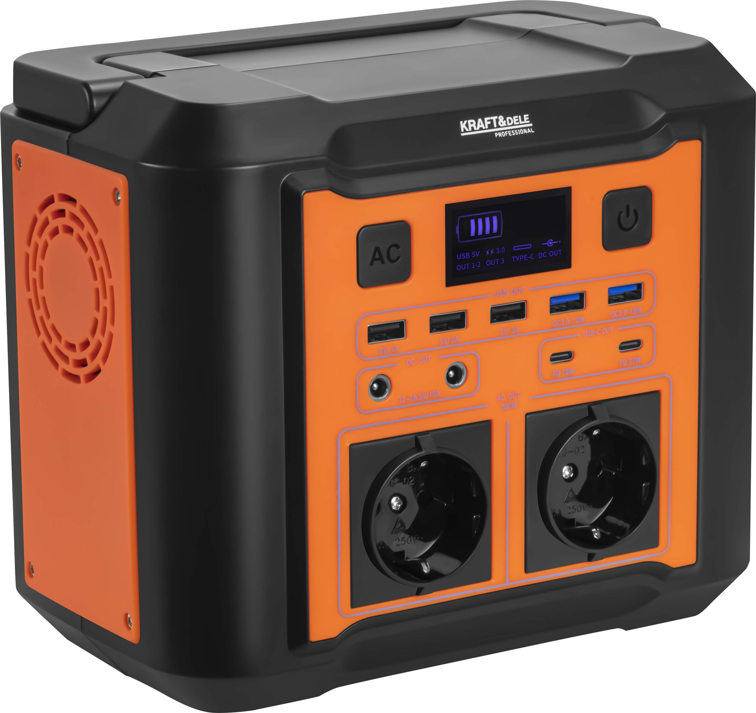 Powerbank, portable power station 296 Wh/14.8V KD5531 - Image 3