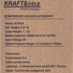 Cordless compressor 0.2–10.3 bar Kraft Dele KD5534 - Image 9