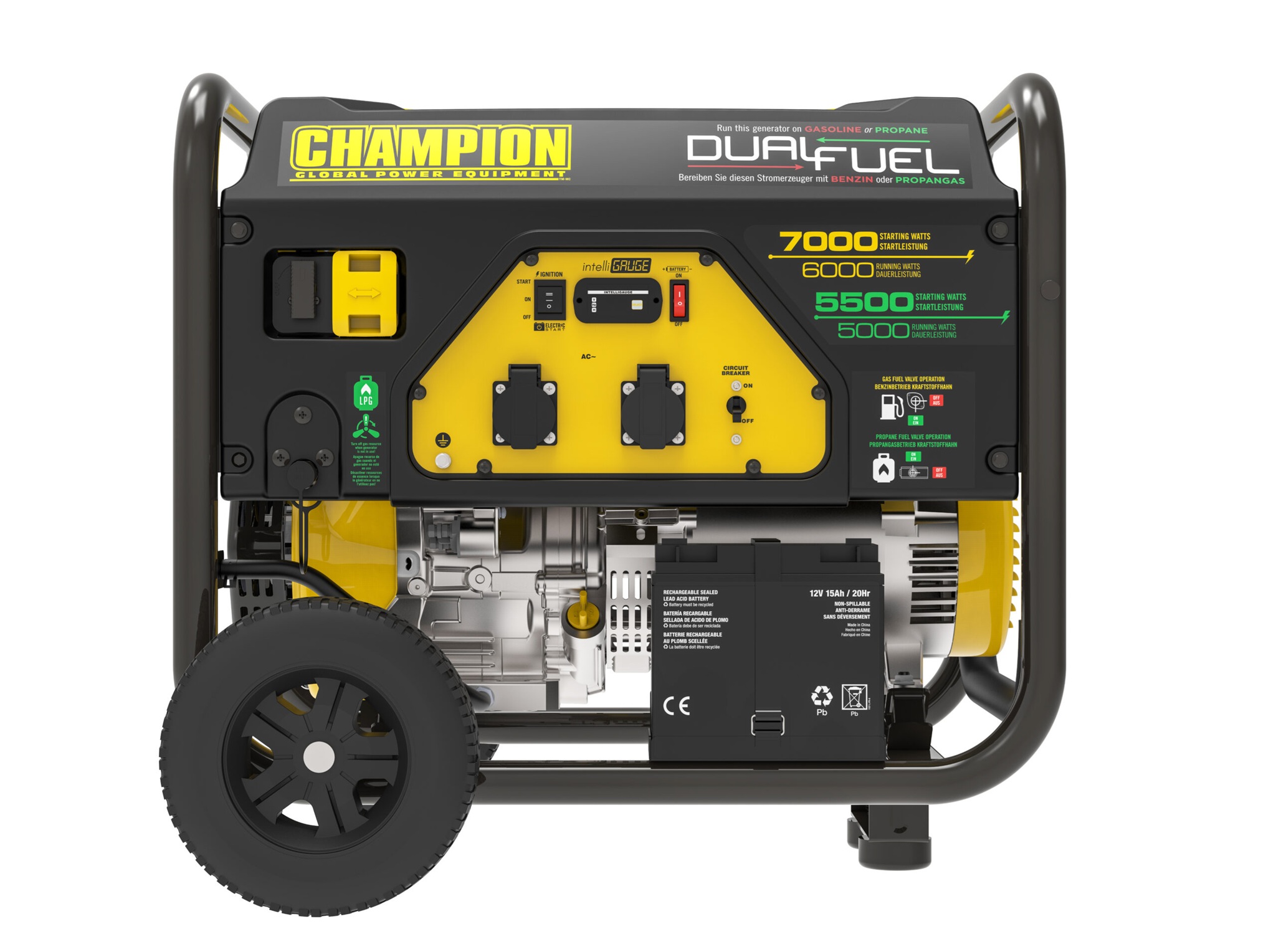 Champion 7000 Watt LPG Dual Fuel Generator CPG7500E2-DF-EU-SC — изображение 3
